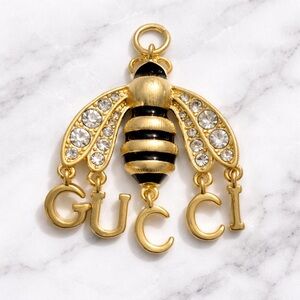 Gold Bee Charm Pendant | Luxe Inspired Statement | Sparkle Detail | Giftable